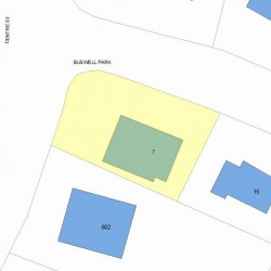 7 Buswell Park, Newton MA 02458-2304 plot plan