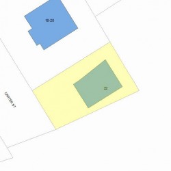22 Carter St, Newton MA  02460-2006 plot plan