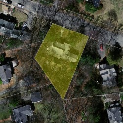 49 Byfield Rd, Newton MA 02468-1218 aerial view