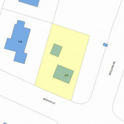 336 Dedham St, Newton MA 02459-2926 plot plan