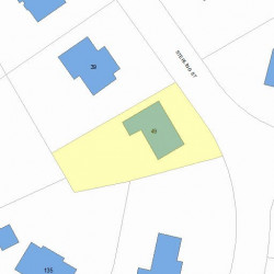 49 Sterling St, Newton MA  02465-2614 plot plan