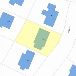 89 Bemis St, Newton MA  02460-1155 plot plan