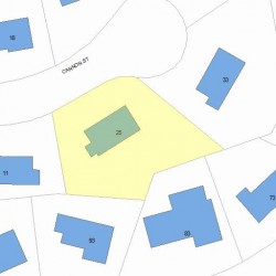 25 Cannon St, Newton MA  02461-2115 plot plan