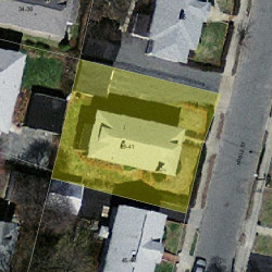 39 Noble St, Newton MA  02465-1015 aerial view