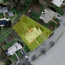57 Karen Rd, Newton MA  02468-1123 aerial view