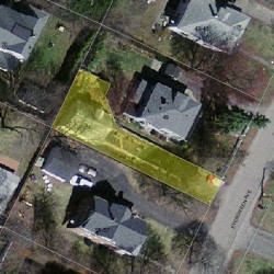 51 Evergreen Ave, Newton MA 02466-1702 aerial view