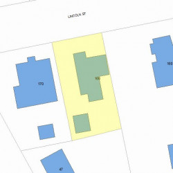 166 Lincoln St, Newton MA 02461-1510 plot plan