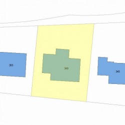 349 California St, Newton MA 02458-1052 plot plan