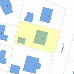 65 Grasmere St, Newton MA  02458-2210 plot plan