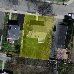 32 Upham St, Newton MA 02465-1520 aerial view