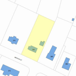 380 Dedham St, Newton MA 02459-2928 plot plan
