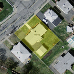 178 Linwood Ave, Newton MA 02460-1429 aerial view