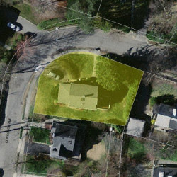 60 Concolor Ave, Newton MA  02458-2524 aerial view