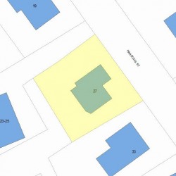 27 Parsons St, Newton MA  02465-2135 plot plan