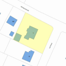 5 Vista Ave, Newton MA 02466-2810 plot plan