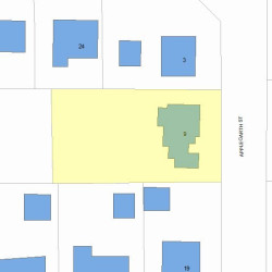 9 Applegarth St, Newton MA 02459-1110 plot plan