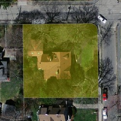 125 Prince St, Newton MA 02465-2603 aerial view