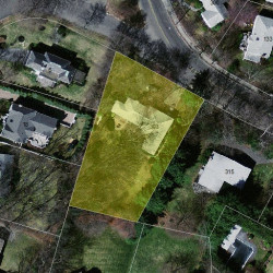 303 Dedham St, Newton MA  02459-2901 aerial view