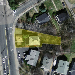 406 Lexington St, Newton MA 02466-1525 aerial view