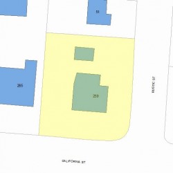 259 California St, Newton MA  02458-1050 plot plan