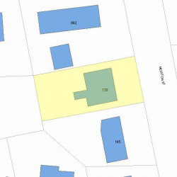 139 Morton St, Newton MA  02459-1530 plot plan