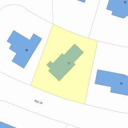 31 Fox Ln, Newton MA  02459-3023 plot plan