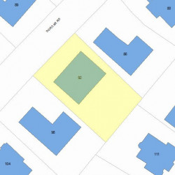 92 Dorcar Rd, Newton MA 02459-3404 plot plan