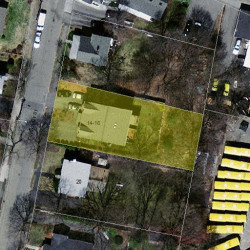 14 Crescent St, Newton MA  02465-2008 aerial view