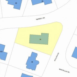 90 Wendell Rd, Newton MA 02459-2947 plot plan