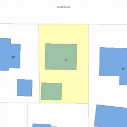 71 Clinton Pl, Newton MA  02459-1117 plot plan