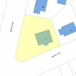 117 Nonantum St, Newton MA  02458-2447 plot plan