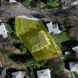 31 Beecher Pl, Newton MA 02459-2344 aerial view