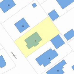 42 Parsons St, Newton MA  02465-2136 plot plan