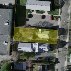 39 Rustic St, Newton MA  02458-1024 aerial view