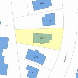 27 Cotter Rd, Newton MA  02468-1035 plot plan