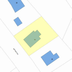 14 Oxford Rd, Newton MA 02459-2405 plot plan