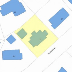 12 Fellsmere Rd, Newton MA  02459-1307 plot plan
