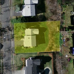 63 Lovett Rd, Newton MA  02459-3107 aerial view