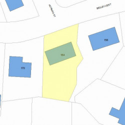 164 Bellevue St, Newton MA 02458-1835 plot plan