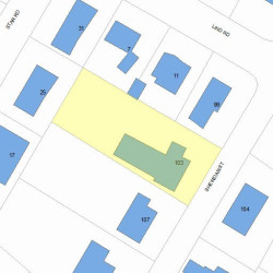 103 Sheridan St, Newton MA 02465-1057 plot plan