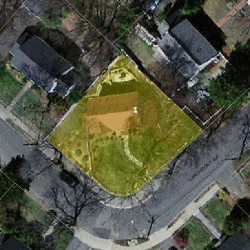 77 Larchmont Ave, Newton MA 02468-2032 aerial view