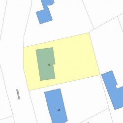 18 Dorr Rd, Newton MA  02458-2701 plot plan