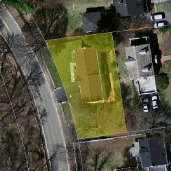 722 Quinobequin Rd, Newton MA 02468-2117 aerial view