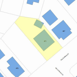 471 California St, Newton MA  02460-1208 plot plan