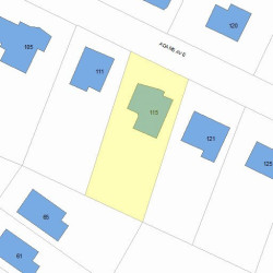 115 Adams Ave, Newton MA 02465-1045 plot plan