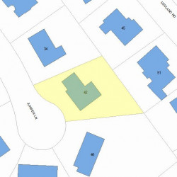 42 Juniper Ln, Newton MA  02459-2861 plot plan