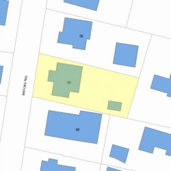 54 Brooks Ave, Newton MA 02460-1508 plot plan