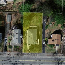 981 Beacon St, Newton MA  02459-1722 aerial view