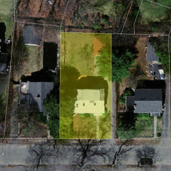 111 Eliot Ave, Newton MA  02465-1710 aerial view