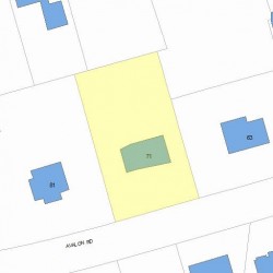 71 Avalon Rd, Newton MA  02468-1611 plot plan